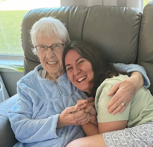 Ella Wise smiling with her granddaughter